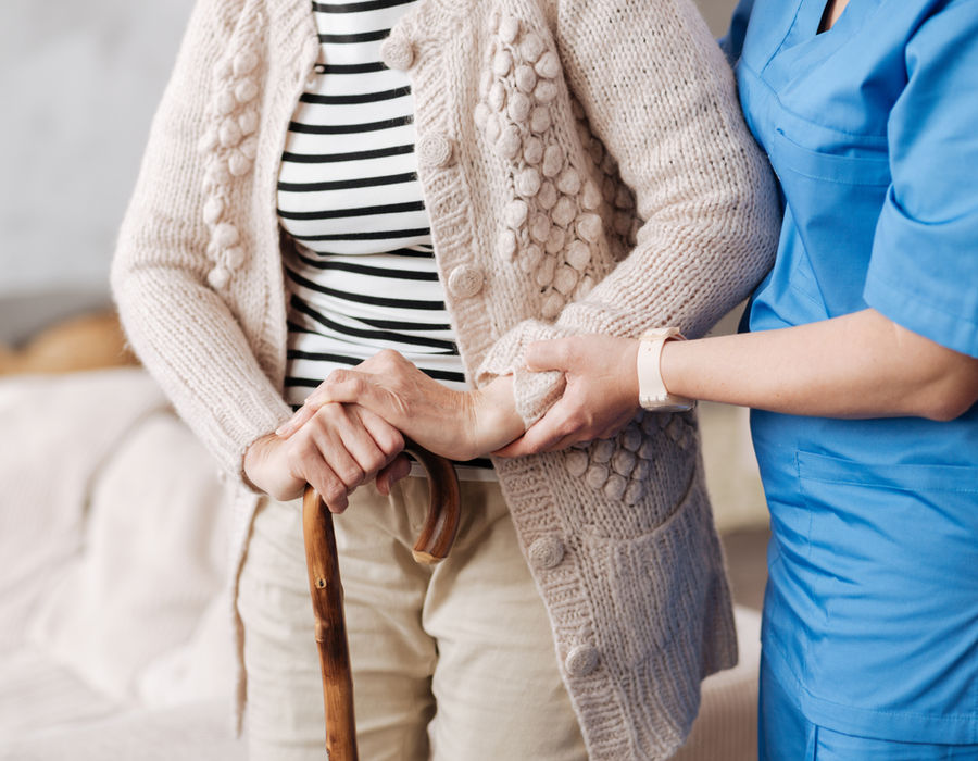 A nurse caring for a patient